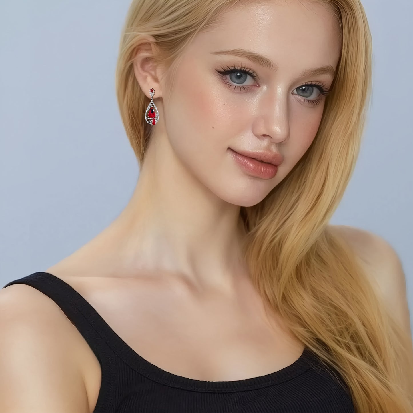 Cardinal Earrings
