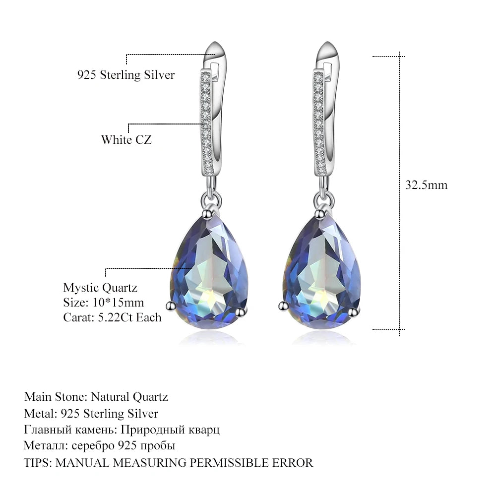 Earrings 925 Sterling Silver Drop For Women Fine Jewelry