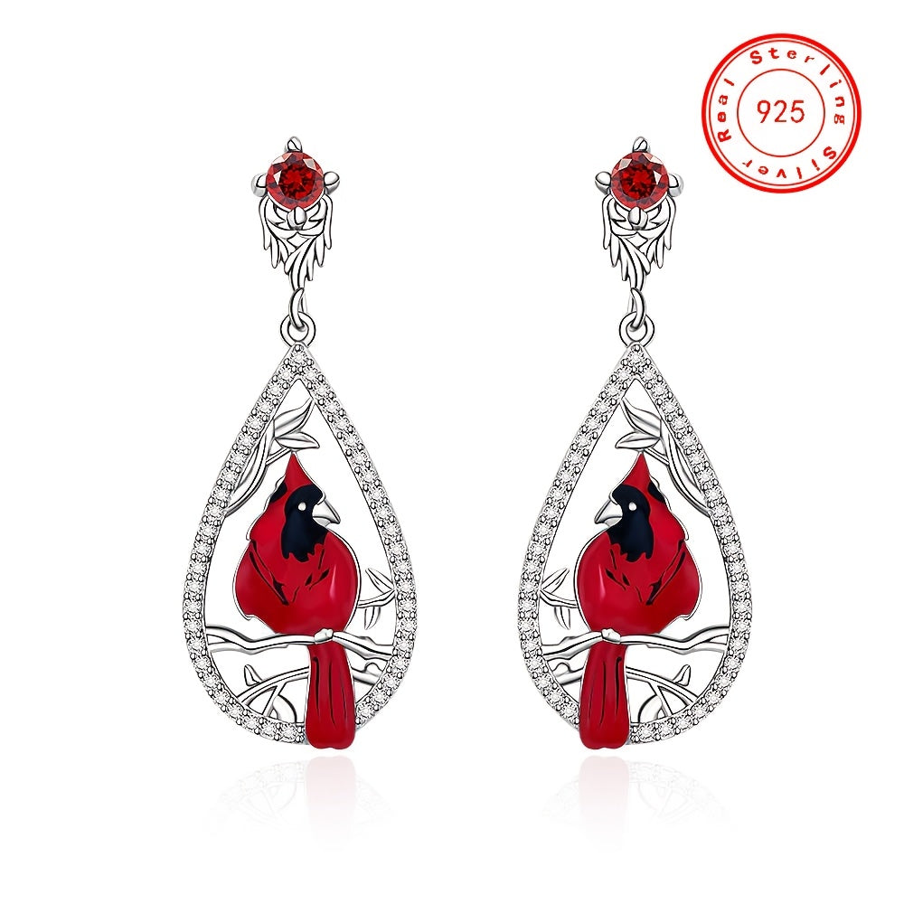 Cardinal Earrings