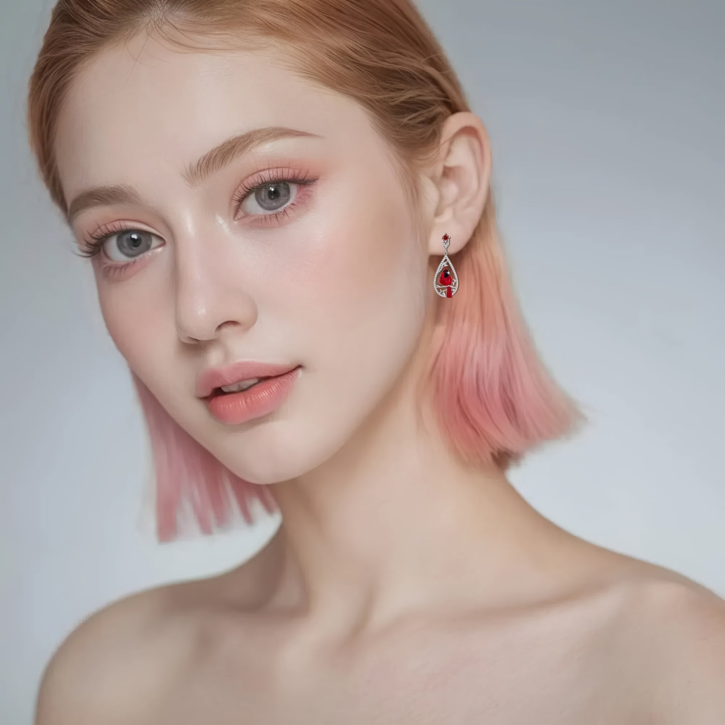 Cardinal Earrings
