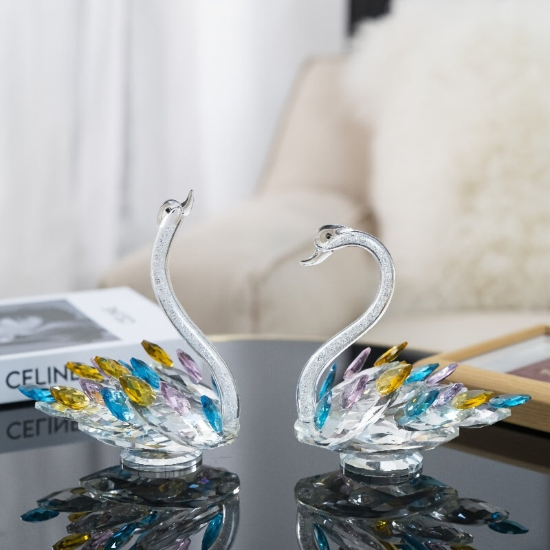 Crystal Rainbow Swans