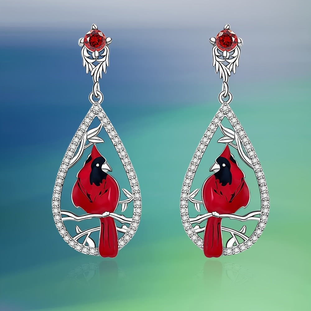 Cardinal Earrings