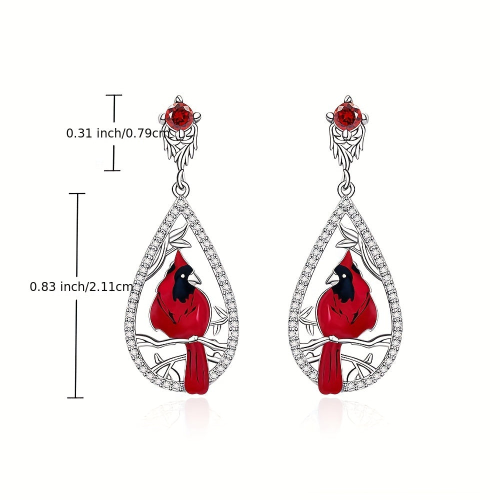 Cardinal Earrings