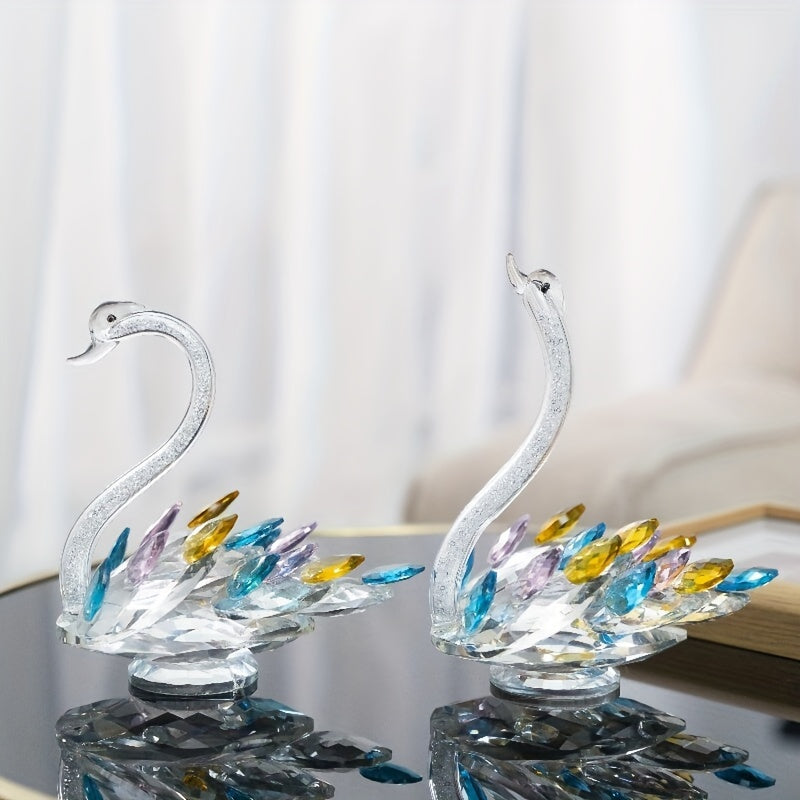 Crystal Rainbow Swans