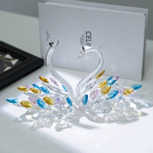 Crystal Rainbow Swans