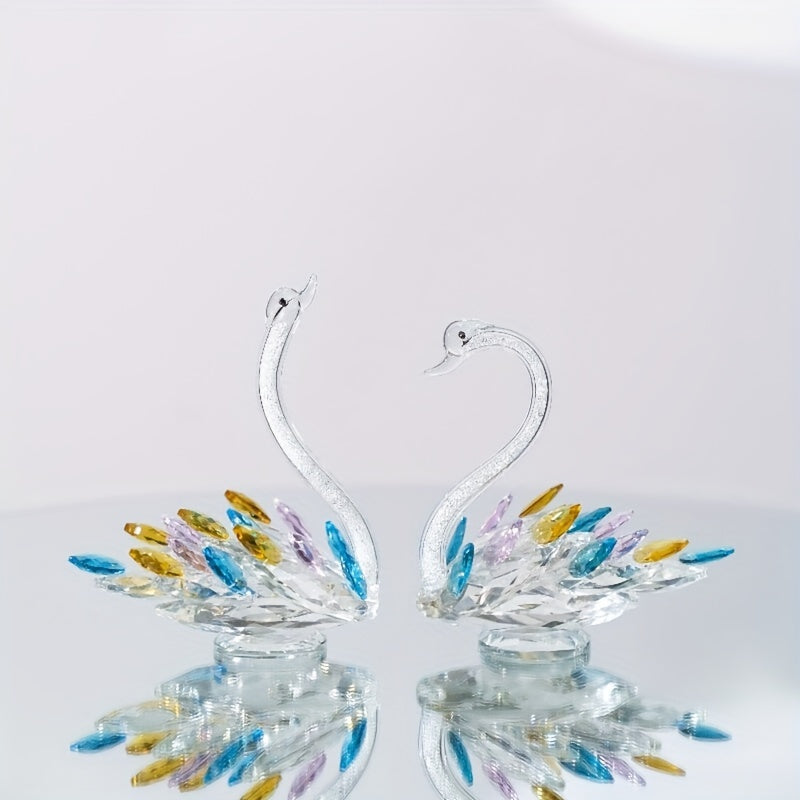 Crystal Rainbow Swans