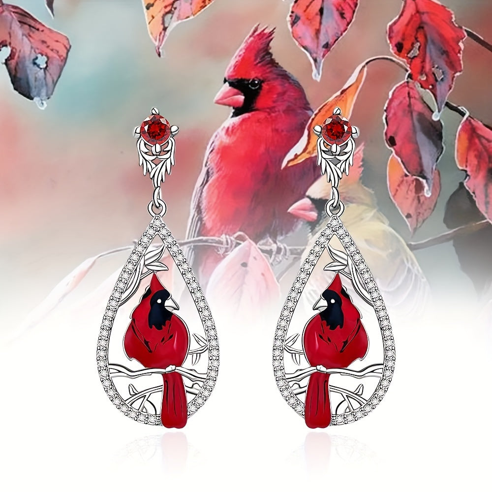 Cardinal Earrings