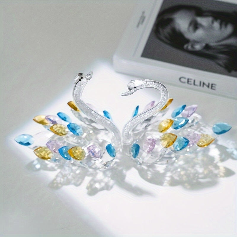 Crystal Rainbow Swans