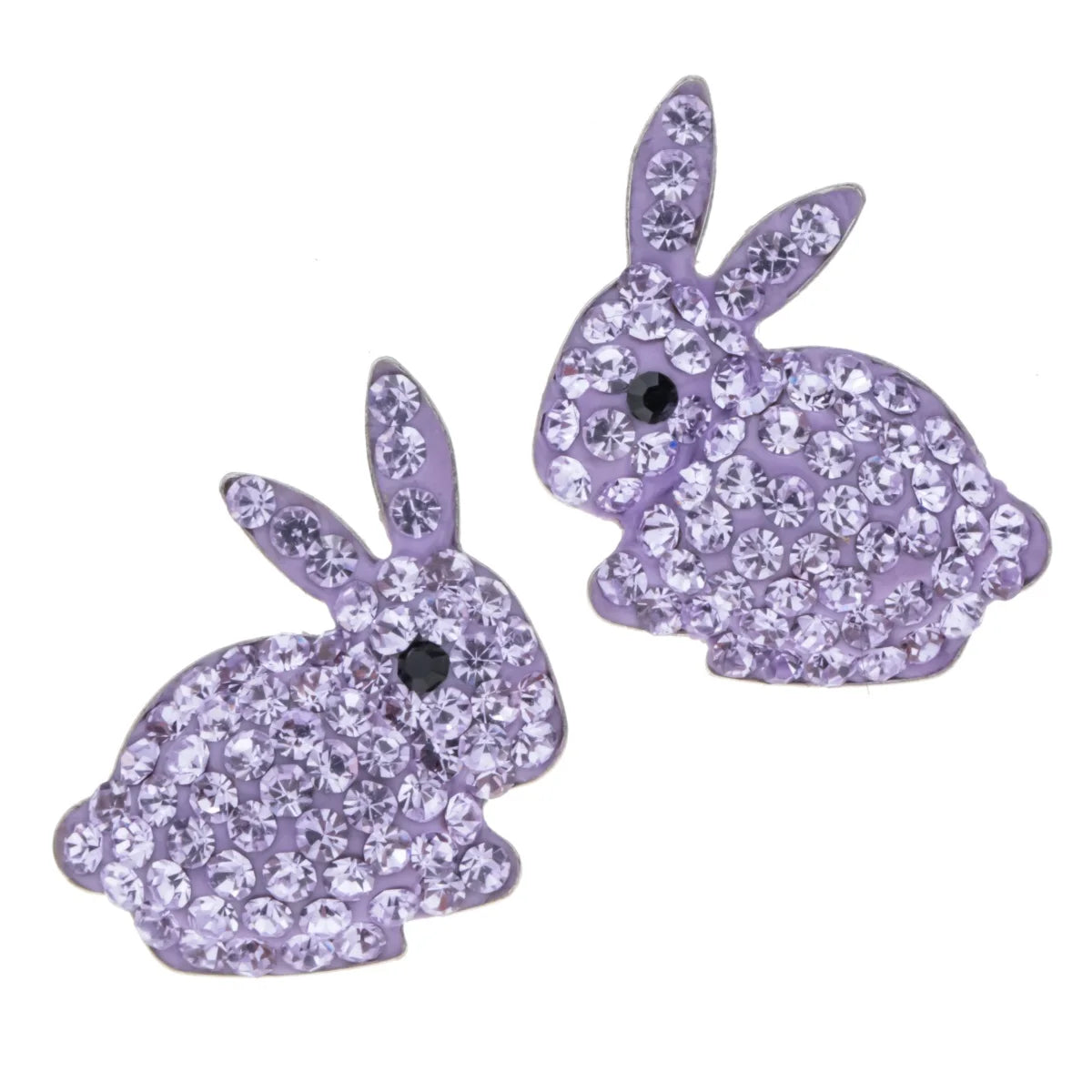 Sterling silver bunny rabbit stud earrings