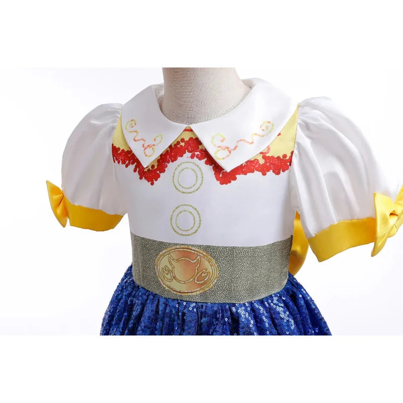 Princess Dress Short sleeve Costume With wig hat