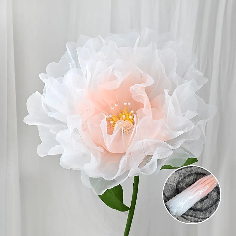 Artificial realistic Silk Poppy Pink Large Flower  