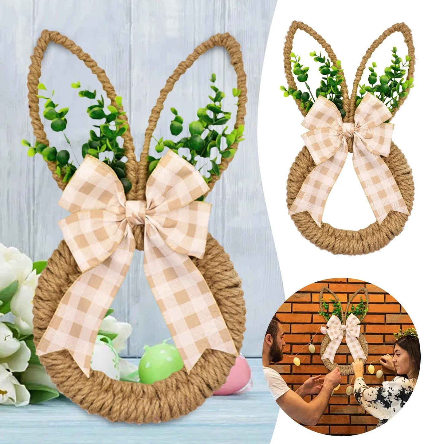 Handicrafts Spring Bunny Wreath