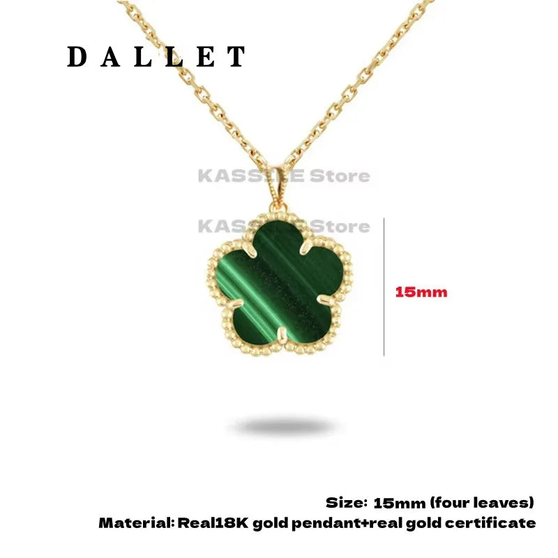 18K Gold Five-leaf Clover Pendant Necklace