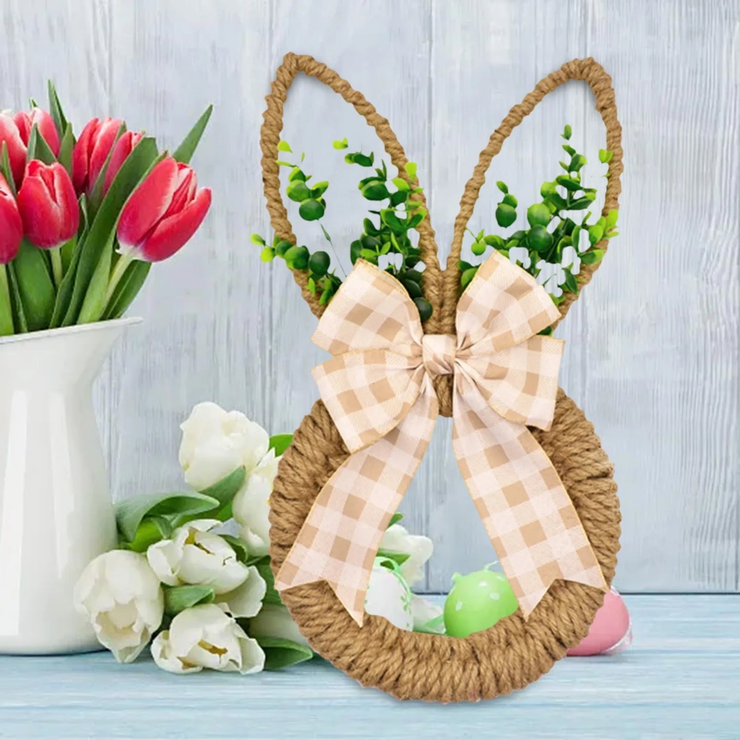 Handicrafts Spring Bunny Wreath