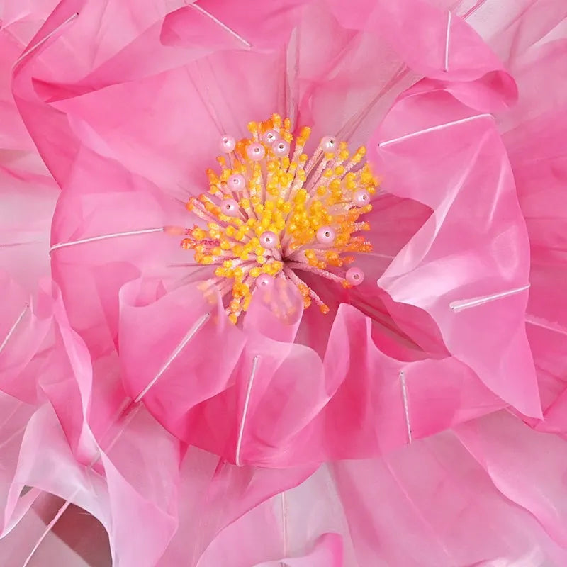 Artificial realistic Silk Poppy Pink Large Flower  