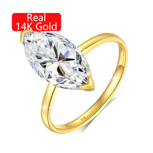 Hollow 14K Gold Engagement Rings