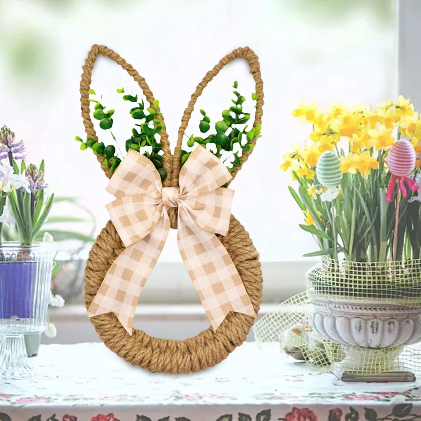 Handicrafts Spring Bunny Wreath