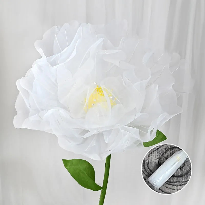 Artificial realistic Silk Poppy Pink Large Flower  