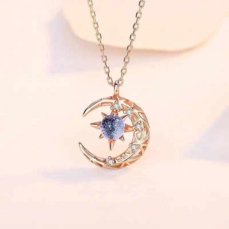 Star Moon Pendant Necklaces