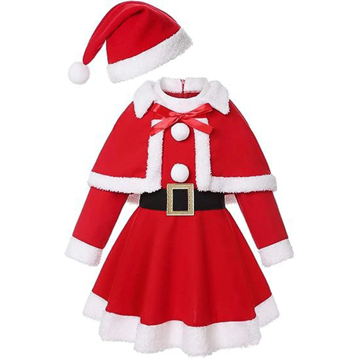 Children Red Santa Claus Costume