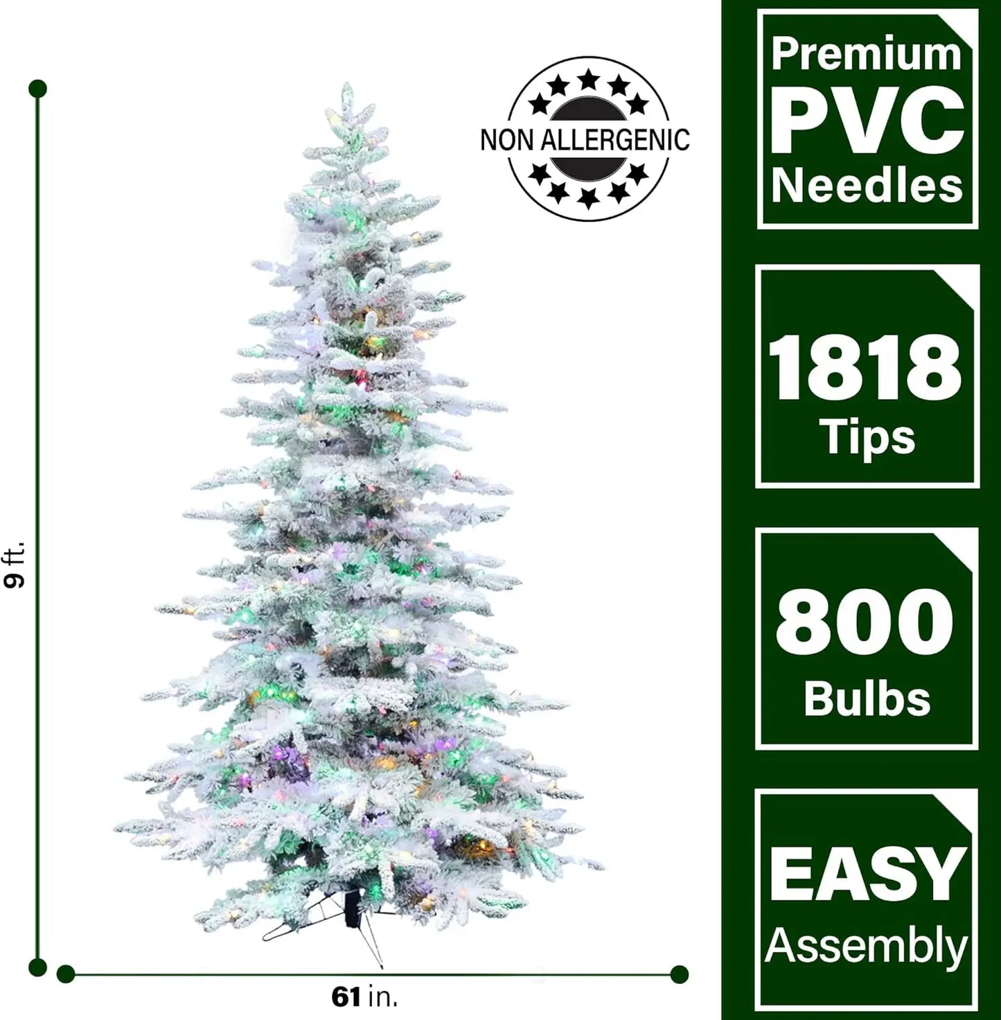 9-ft. Pine Valley Flocked Christmas Tree